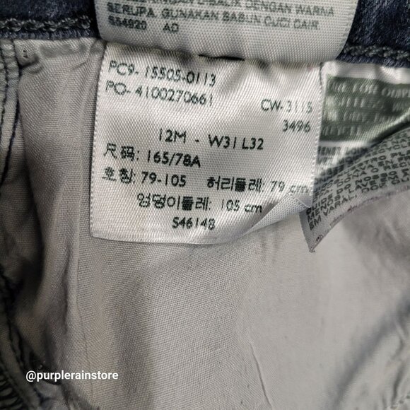 Levi's Jeans Size 12 Straight 505 Mid Rise Medium Dark Wash Western Country Girl - Picture 5 of 11